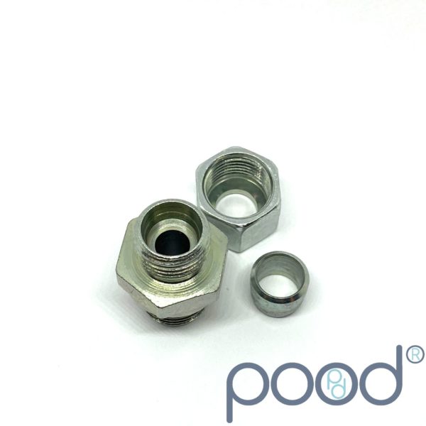 Skru-kobling  G3/8" Han - 10mm Hardline