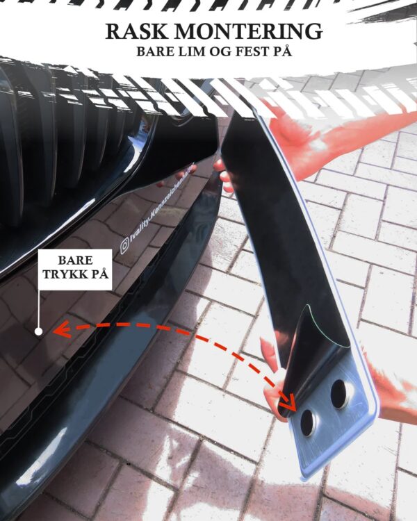 IVALITY - "Usynlig" Oppgradering Alu/3D Extra skilt, For 1 skilt - Bak fangeren